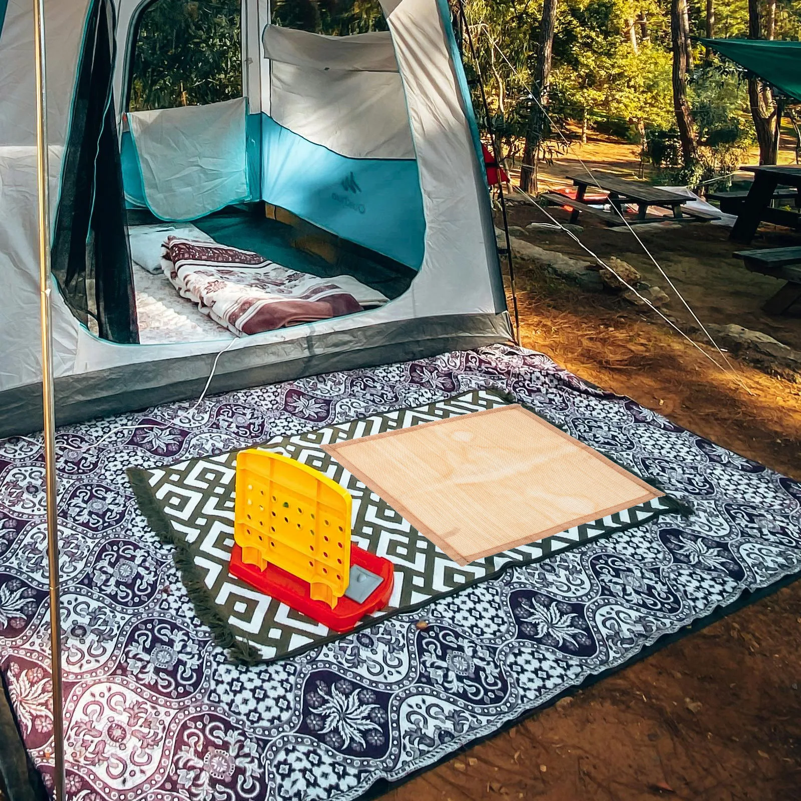 

Fire Retardant Blanket Heavy Duty Fireproof Mat for Deck Grass Floor Under Fire Pit Portable Heat Resistant Camping Accessory