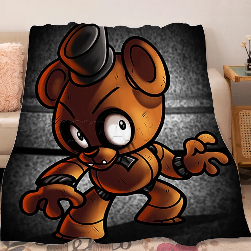 Custom Blanket A-Five Nights at Freddy´s Winter Fluffy Soft Blankets Microfiber Bedding Fleece Camping Decorative Nap Blanket