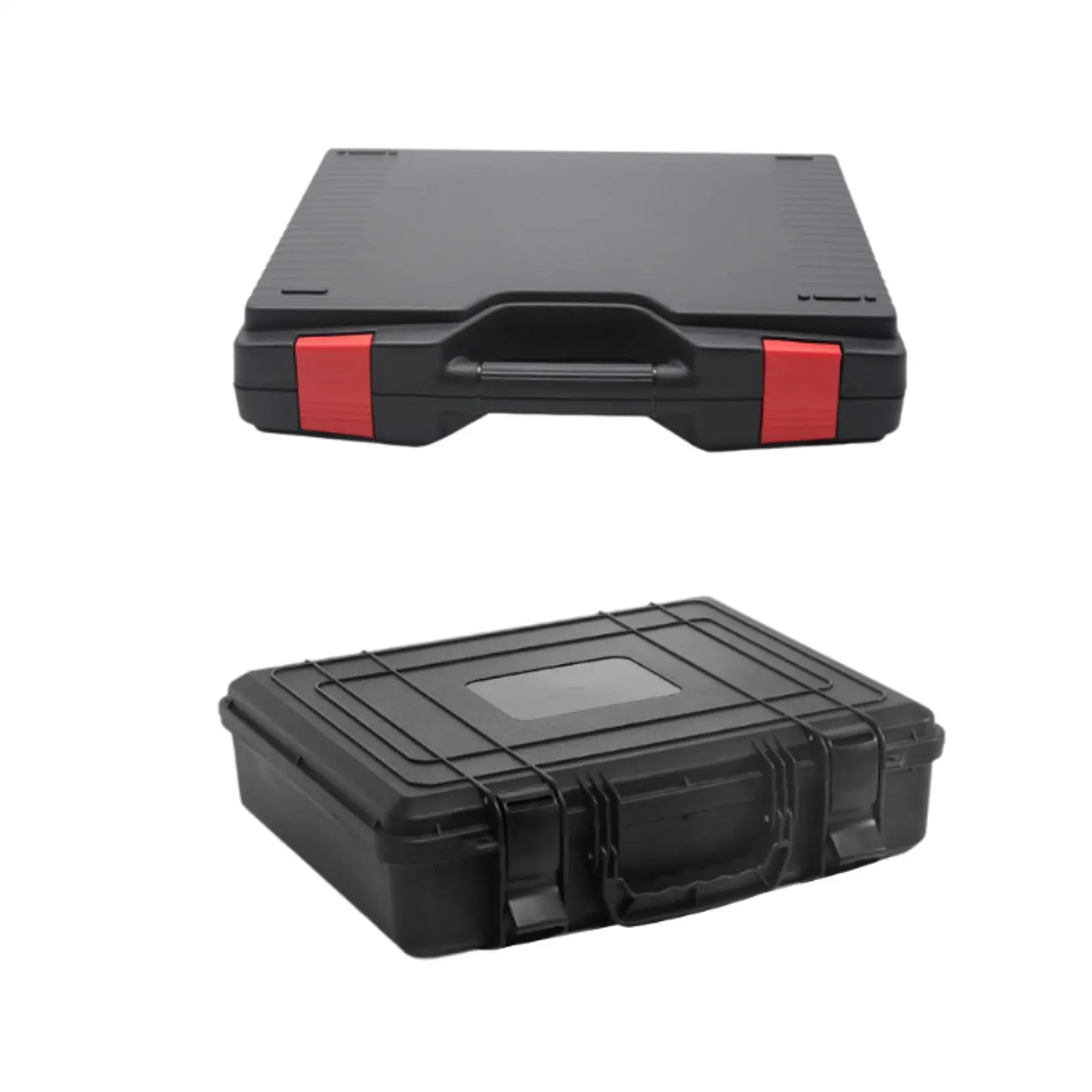 Portable Tool Box Black Organizer Box for Composite Buckle Workplace Outdoor