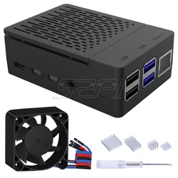 52Pi Raspberry Pi 4 Model B 8GB RAM + 64GB SD Card, Ultimate Kit Case with Fan, Power Supply