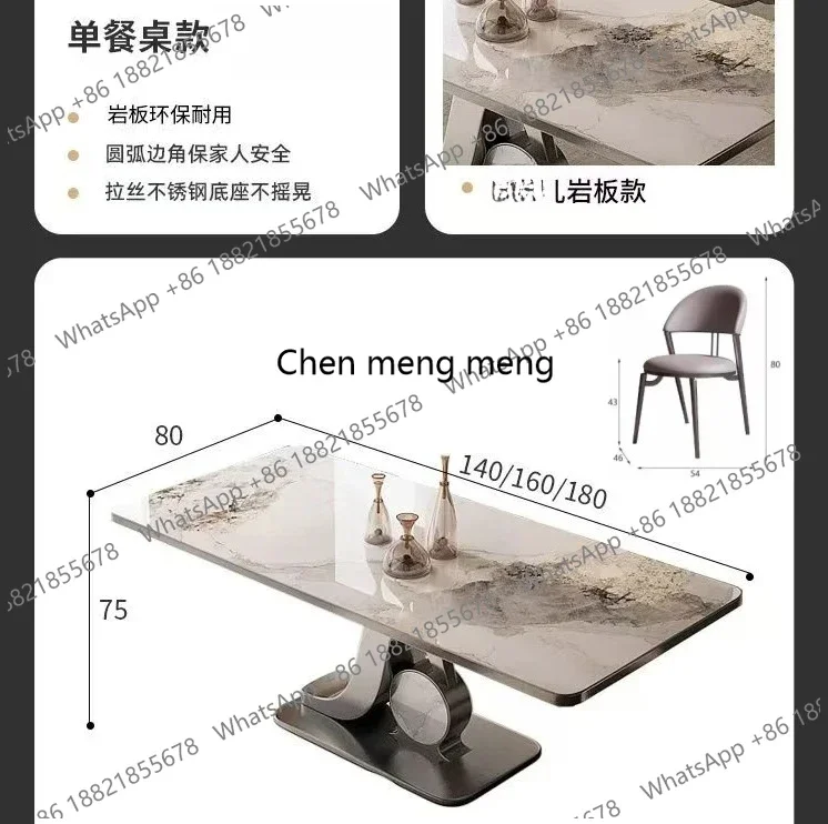 Variant: 1.8m desk 4chairs B3