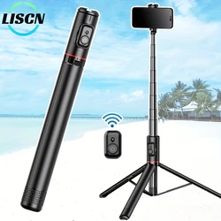 LISCN Selfie Stick 1.83m Aluminum Alloy Telescopic Stick Tripod with Bluetooth Remote for Video Recording Live Streaming