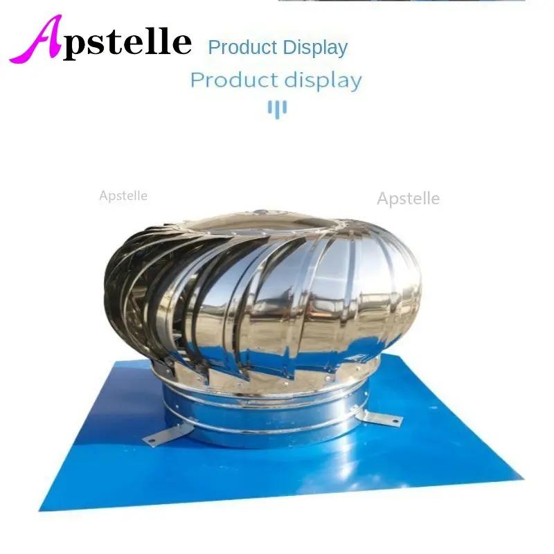 APSTELLE 304 Dissipation Ventilation Exhaust Fan Stainless Steel Unpowered Hood Roof Ventilator Plant Flue Breeding Heat