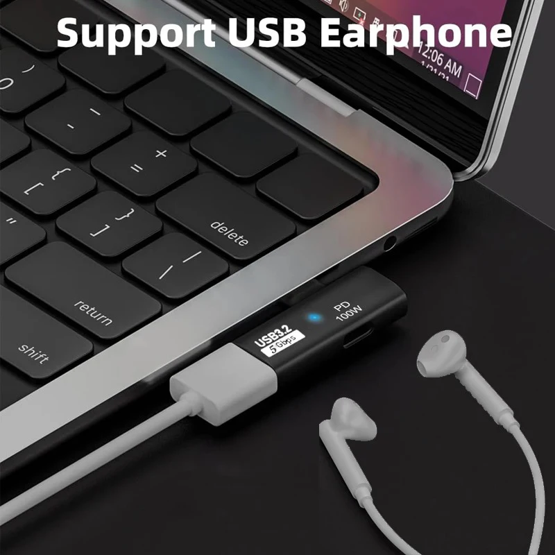 2-In-1 Type C To Usb 3.2 Adapter Device With 100w Charging Port Thunderbolt Otg Converter For Rog Ally Steam Deck Quest Macbook