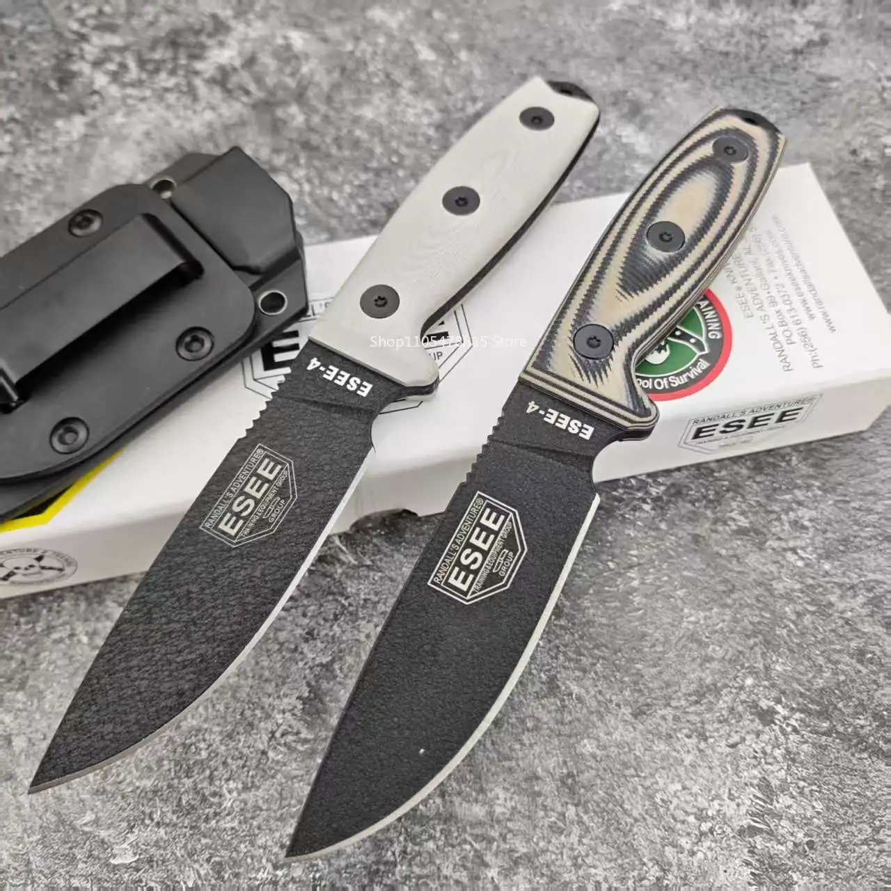esee-4-kydex-シースアウトドアナイフ多機能固定刃ピクニックアドベンチャー探検高硬度ストレートナイフ-g10