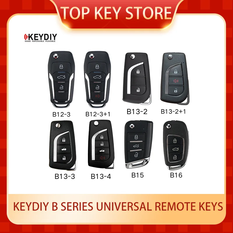 

10PCS KeyDiy KD B Series Universal remote keys B12-3 B12-3+1 B13-2 B13-2+1 B13-3 B13-4 B15 B16 For KD900/KDMAX/KDMINI/KDX2/KDX4