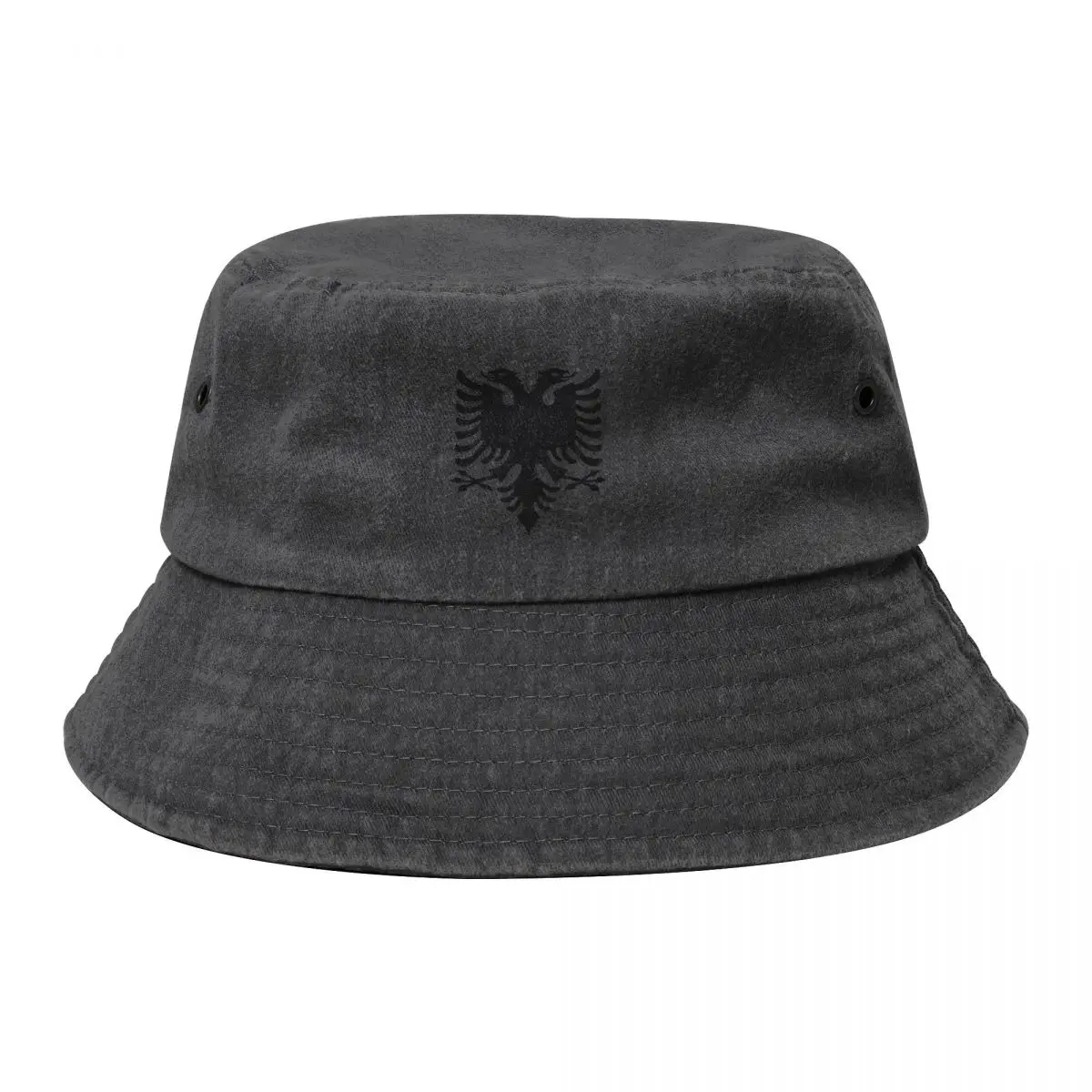 

Vintage Albanian Flag Bucket Hat Dropshipping Fishing cap Sun Hats For Women Men's