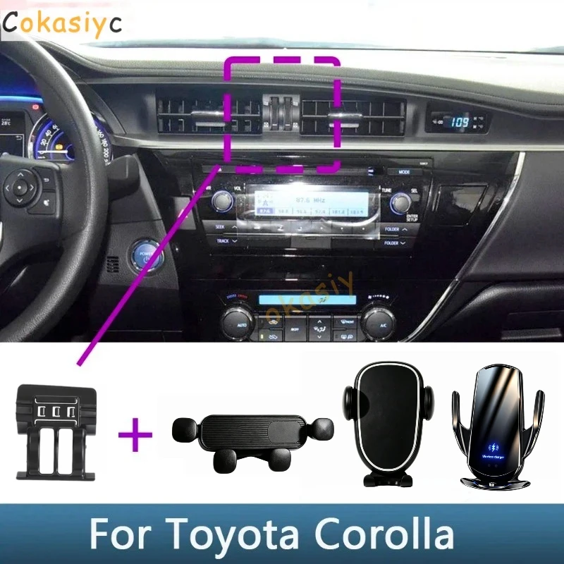 Car Phone Holder for Toyota Auris E180 Scion Im 2014 2015 2016 Special Fixed Bracket Base Wireless Charging Axio Accessory