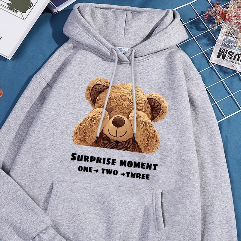 Surprise Moment One Two Three Printing Man Hoodies Autumn Warm Hoodie Casual Fashion Hoody Fleece Loose Comfortable Pullover