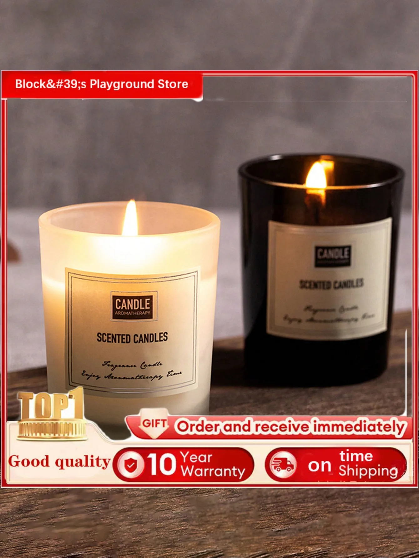 50/200g Scented Candle Glass Smokeless Fragrance Soy Wax Gift Ins Style Stress Relief Glass Jar Scented Candles Home Decoration