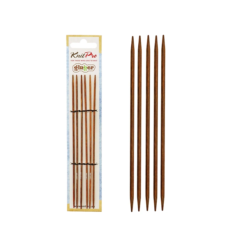 

Двусторонние спицы KnitPro Ginger 15 см, доступны 2,0-8 мм