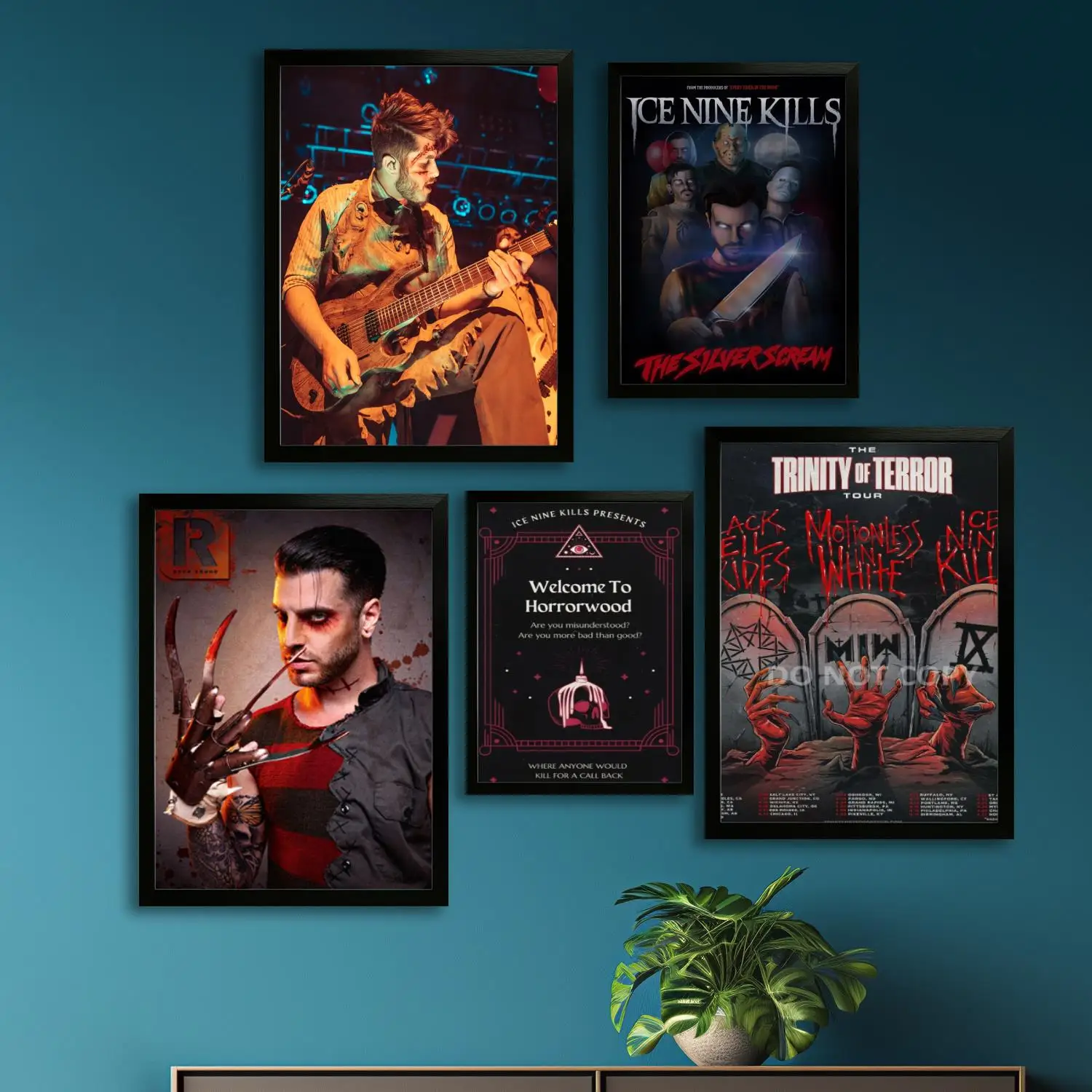 Póster artístico en lienzo Ice Nine Kills, impresión de imágenes artísticas de pared, carteles modernos para decoración de dormitorio familiar, pintura decorativa