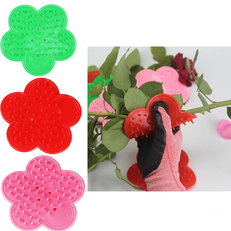 1PC Pink Plastic DIY Cut Tool Florist Flower Rose Thorn Stem Leaf Stripper Rose Removing Burr Eco-friendly Garden Tool Green Red