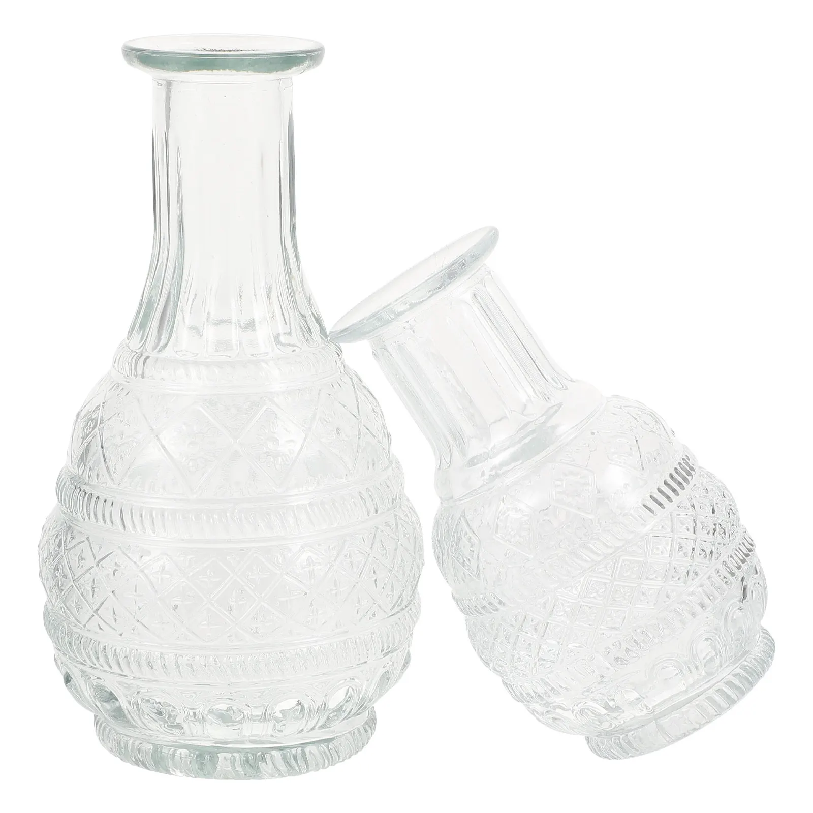 

Набор из 2 винтажных стеклянных ваз для цветов: креативный декор для дома и рабочего стола, контейнеры для растений