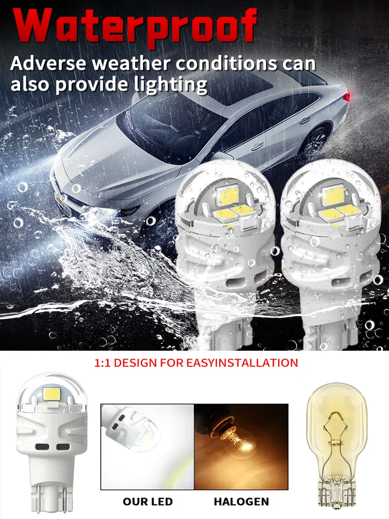 2 Stück W16W T15 LED-Lampen Canbus Fehlerfreie LED-Backup-Licht 921 912 W16W LED-Lampen 4014 Auto-Rückfahrleuchte 6500 K Weiß 12 V
