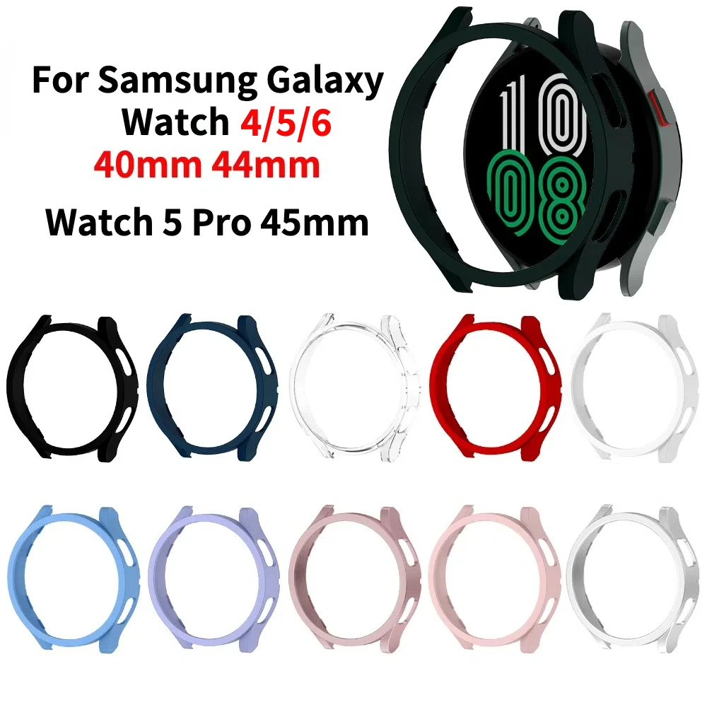 Watch Case for Samsung Galaxy Watch 6 5 4 40mm 44mm PC Matte Case Watch 5 Pro 45mm Protective Bumper Shell for Galaxy Watch