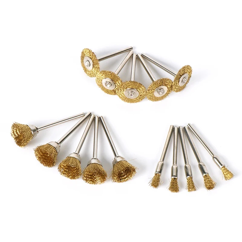 

15pcs Brush Wire Wheel Brushes for Dremel Die Grinder Rotary Electric Tool Engraver Accessories Metalworking
