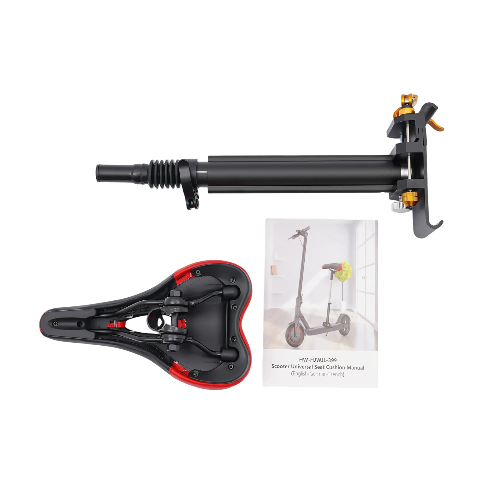 Verstellbarer Elektroroller-Sitz, geeignet für Xiaomi 1S, Xiaomi Pro Elektroroller, Rollerstärke: 9-10 cm, Breite: 14-15,2 cm – Detail 6