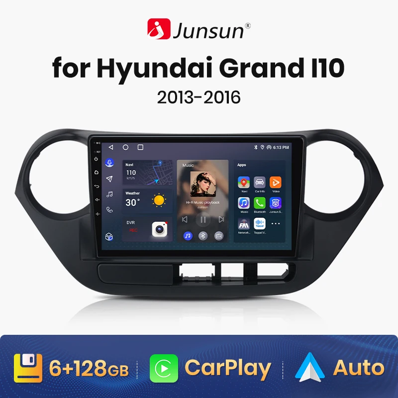 

Junsun V1 AI Voice Wireless CarPlay Android Auto Radio for Hyundai Grand I10 2013-2016 4G Car Multimedia GPS 2din autoradio