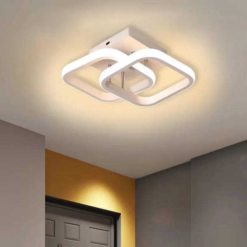 Luz de techo LED moderna y sencilla con Control remoto, atenuación para dormitorio, balcón, escalera, pasillo, decoración del hogar, accesorio para pasillo pequeño