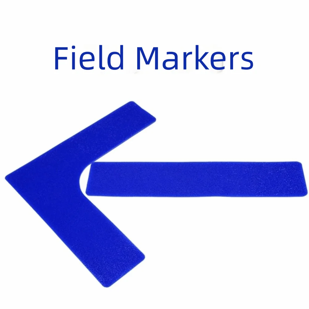 PVC Material Sports Court Floor Markers Flexible Racket Sports Training Court Lines Marker Yellow Green Bright Color