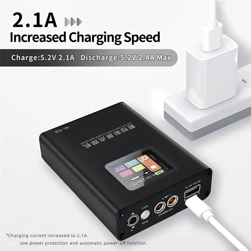 PORK-Nieuwe WL-958 Draagbare CNC Spot Lasser Kleurenscherm 2.1A Snel Opladen Voor Telefoons Batterij Lassen USB 5 V/2.4A Uitgang