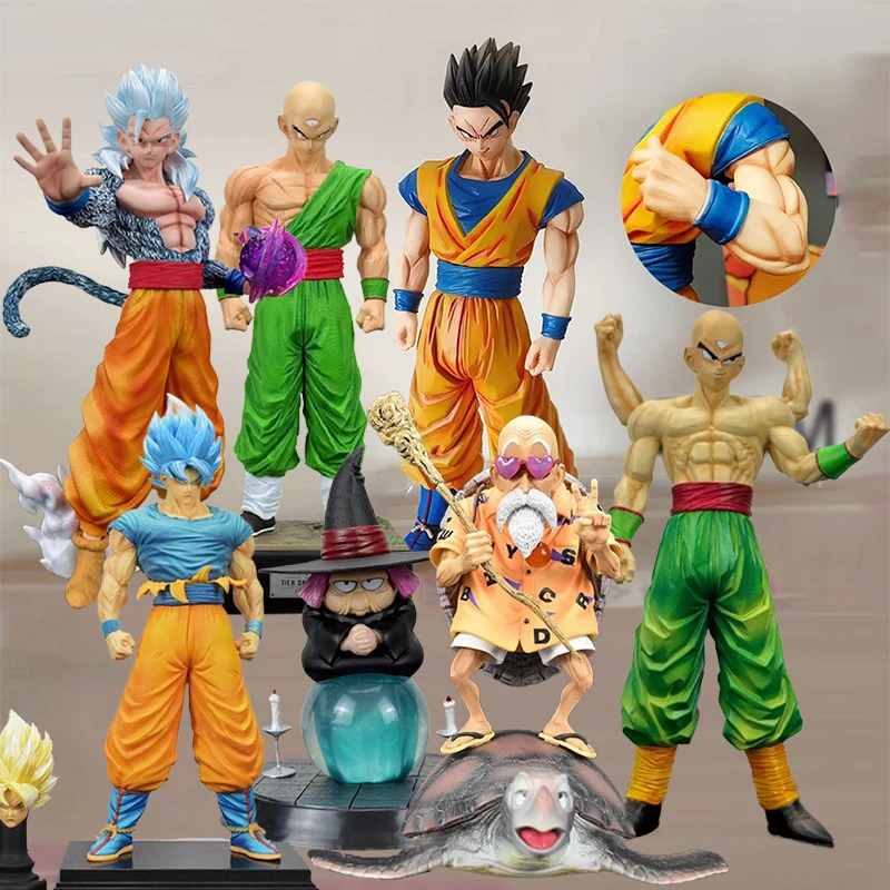 

30cm Dragon Ball Mystery Gohan Action Figure Anime Super Saiyan 4 Son Goku Figures Pilaf Master Roshi Model Tien Shinhan Toys