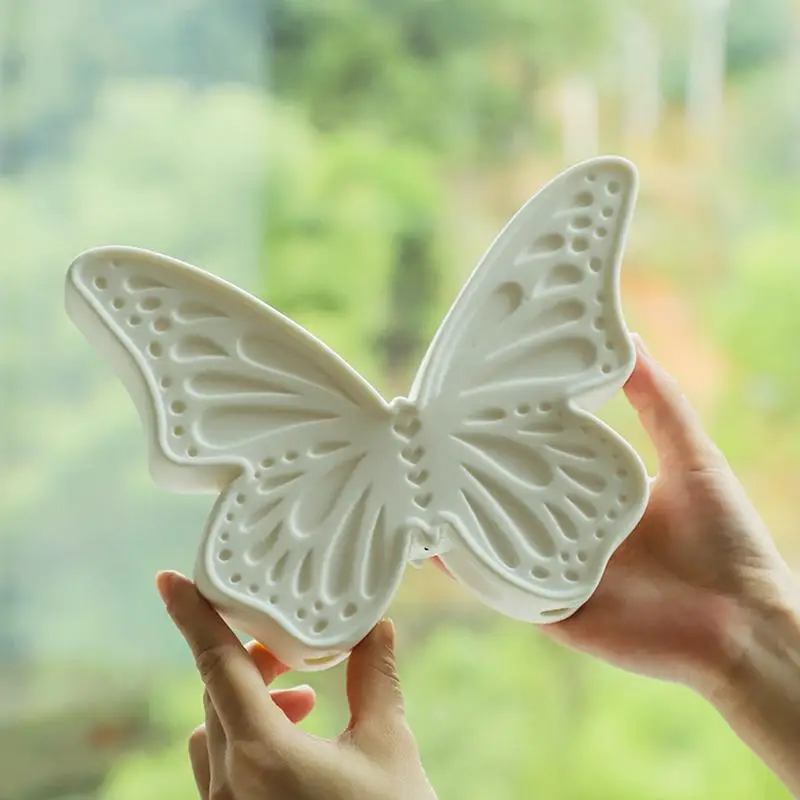 Bedside Tabletop Lamps Ceramic LED Desktop Butterfly Light Bedroom Table Lamp Indoor Butterfly Night Light For Desktop Bedroom