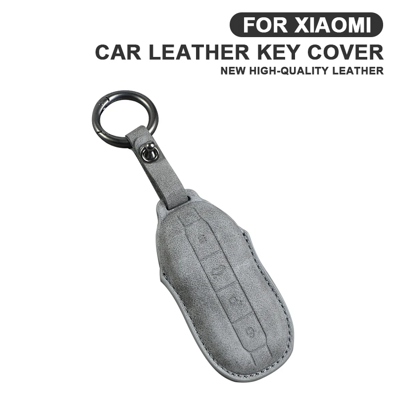 

Leather Car Remote Key Case Cover For Xiaomi SU7、SU7 Pro、SU7 MAX、SU7 Ultra Car Key Case Cover Shell Fob Keyring Auto Accessories