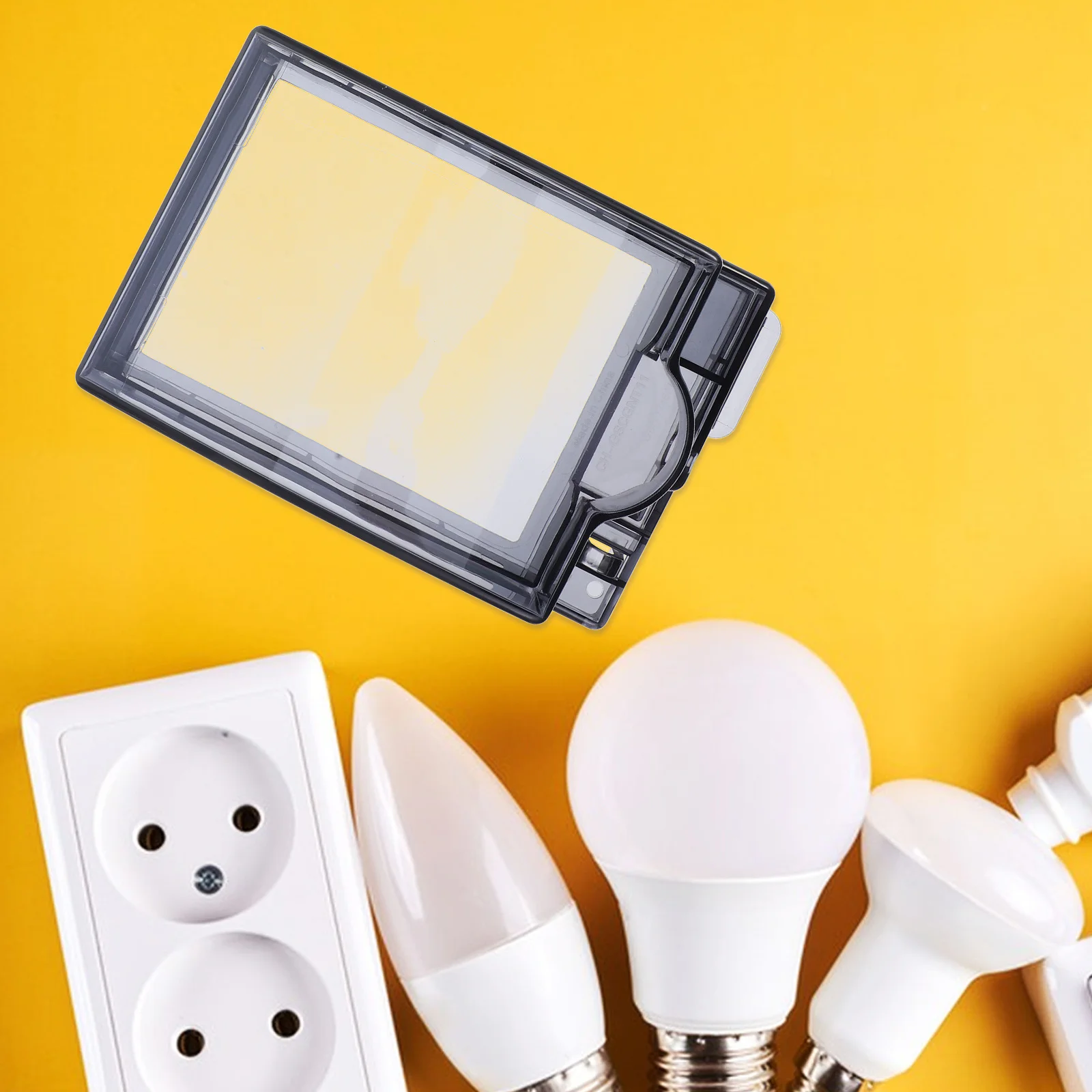 

Raised Enlarged Waterproof Electrical Box Light Switch Cover Protector Adhesive Splash Proof Guard for Bathroom Kitchen Home