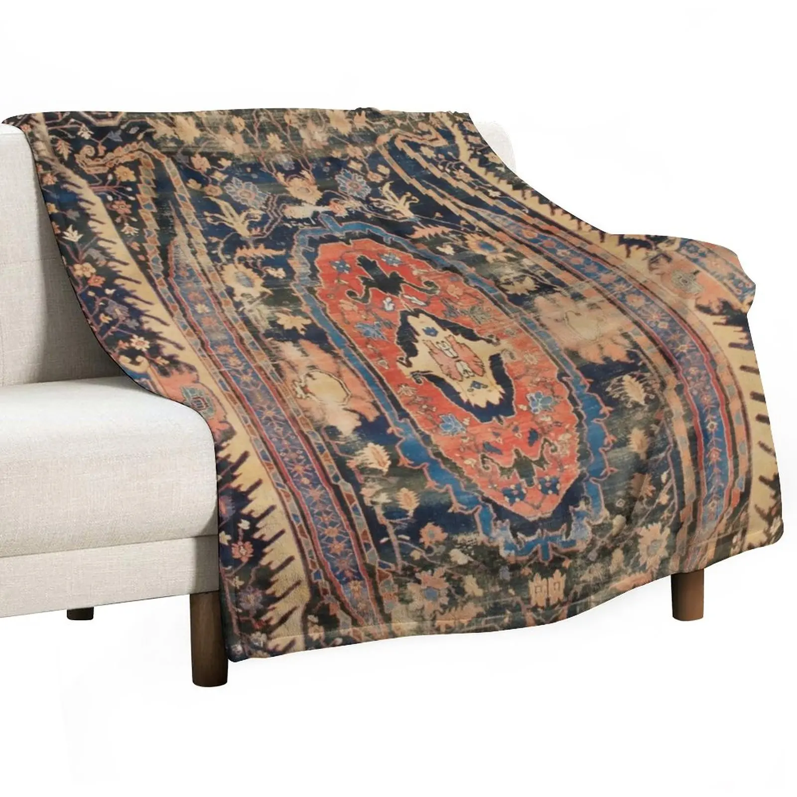 

Ziegler Sultanabad West Persian Rug Print Throw Blanket bed plaid Quilt Blanket