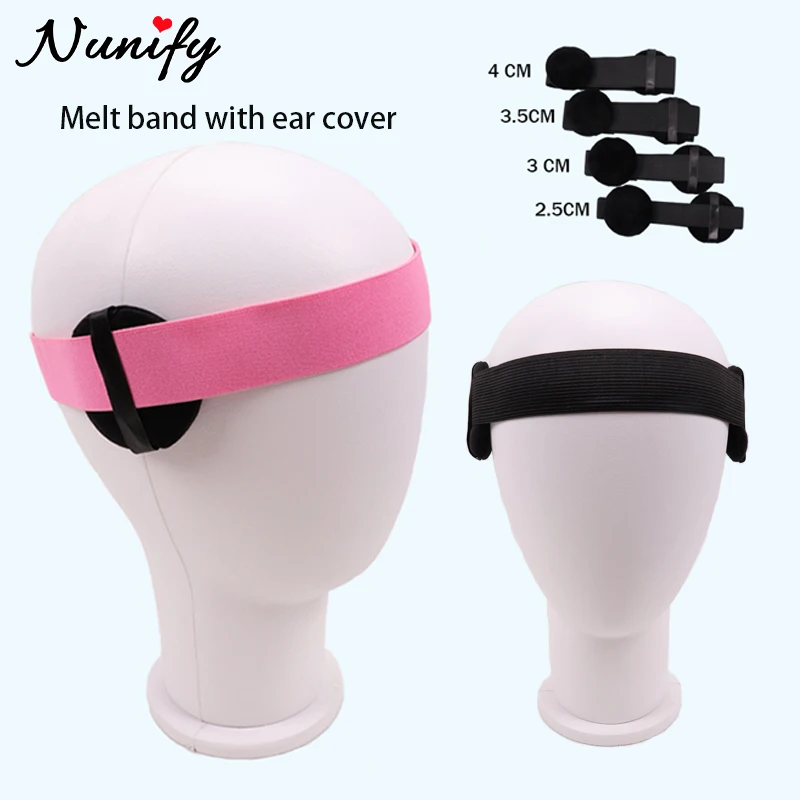 Elastic Band For Wigs With Ear Protector Wig Headband For Edges With Ear Pads Lace Band With Ear Wig Strap Band For Baby Hair