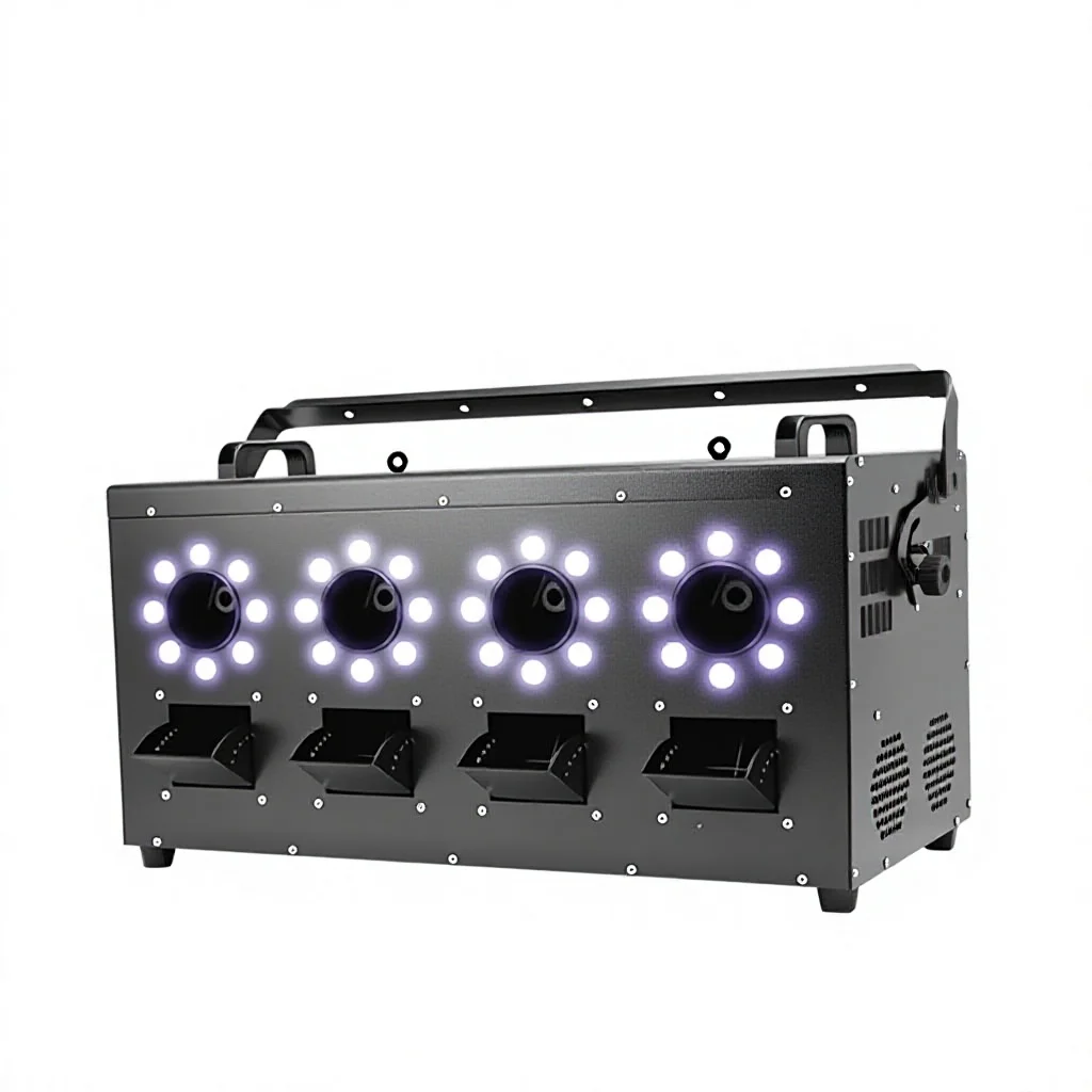 With Four-Hole Cigarette Puffing LED Waterproof Wedding Smoke and Fog Bubble Machine for Stage Effect Show