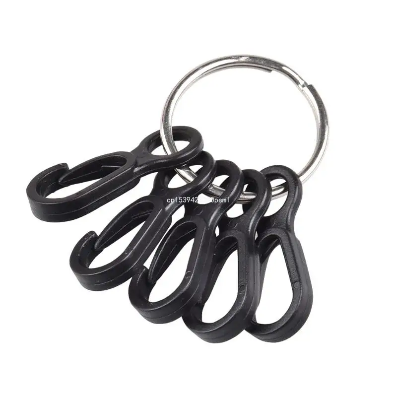 10x Nylon Plastic Hook Camping Carabiner Buckle Tent Accessories Hooks