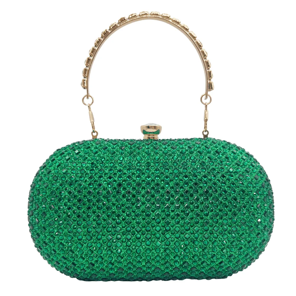 

Women's Diamond Evening Bags Crystal Handbags Long Chain Shoulder Clutch WHTUOHENG Wedding Bridal Ladies Fashion Accessory