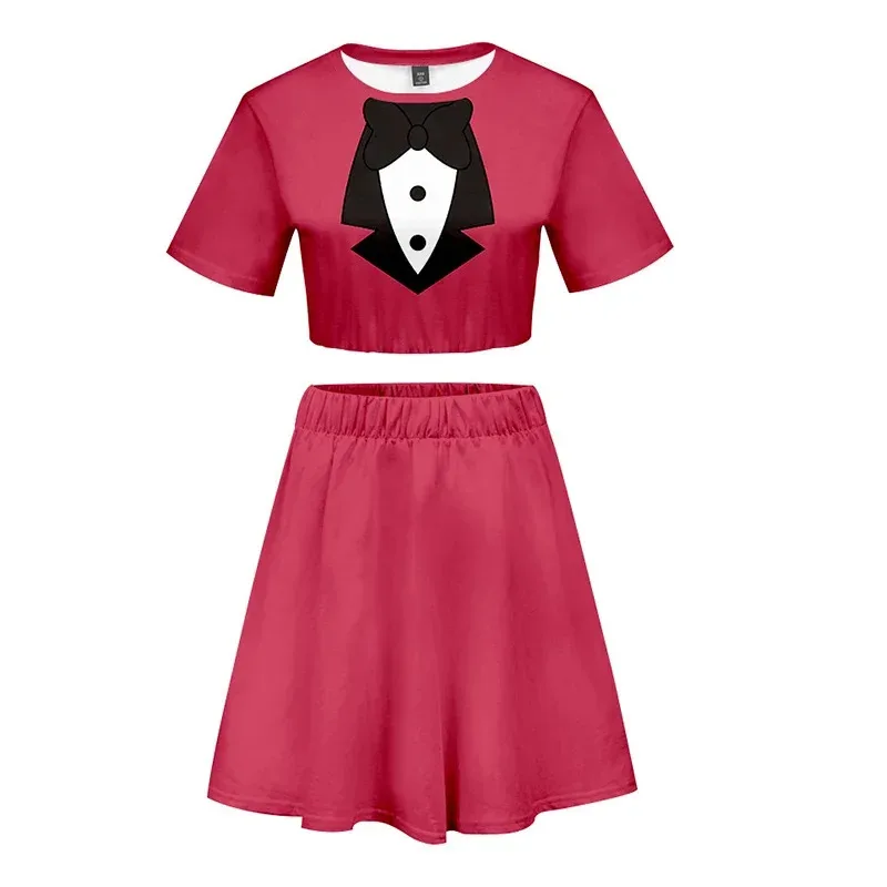 111 www أنيمي فندق تأثيري حلي تي شيرت فستان تشارلي ألاستور تنورة موحدة علوية الدعاوى تيز للفتيات والنساء هالوين Cl #4