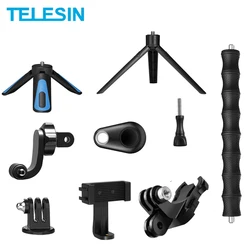 TELESIN Vertical Bracket Adapter Magic Arm Phone Remote Shutter Release Clip Holder For GoPro 13 12 11 10 Insta360 DJI Action 4