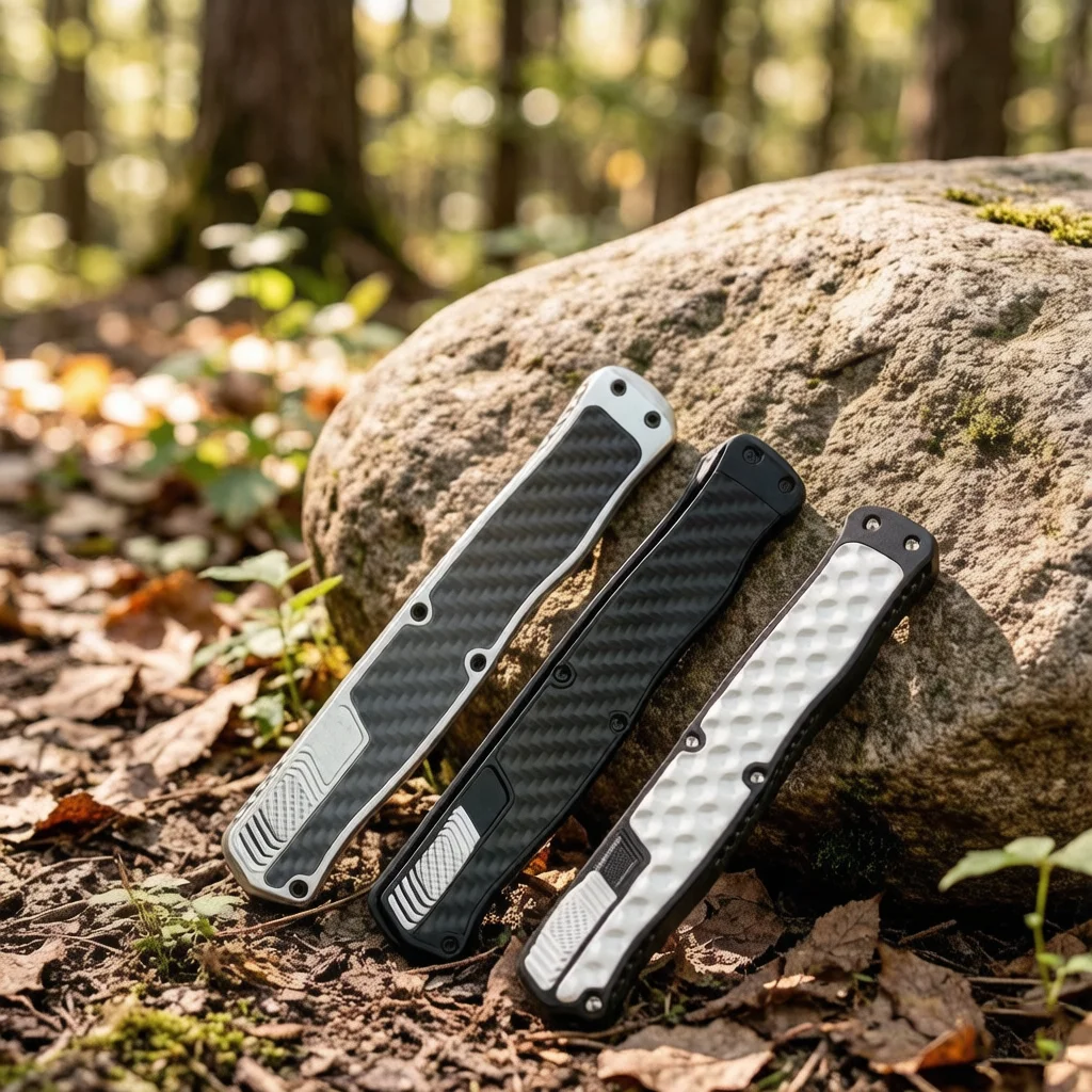 Outdoor Camping Hiking Pocket Knife Aluminum Alloy Handle Foam Texture EDC Tool Fishing  Gear Multi-functional Utility Knife