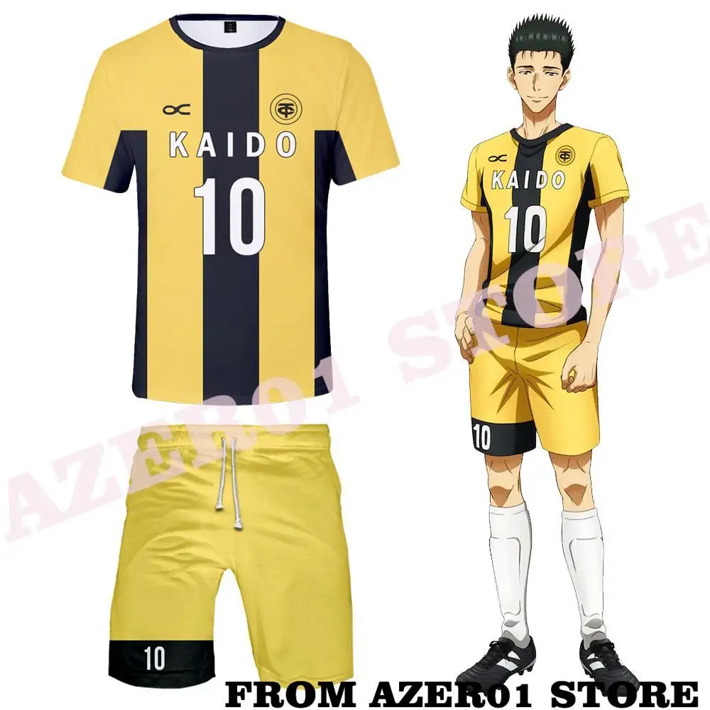 Aoashi Ao Ashi Cosplay Merch T-shirt Men/Women Football Soccer Uniform Two piece Set Suit Haruhisa Kuribayashi City Esperion Cos