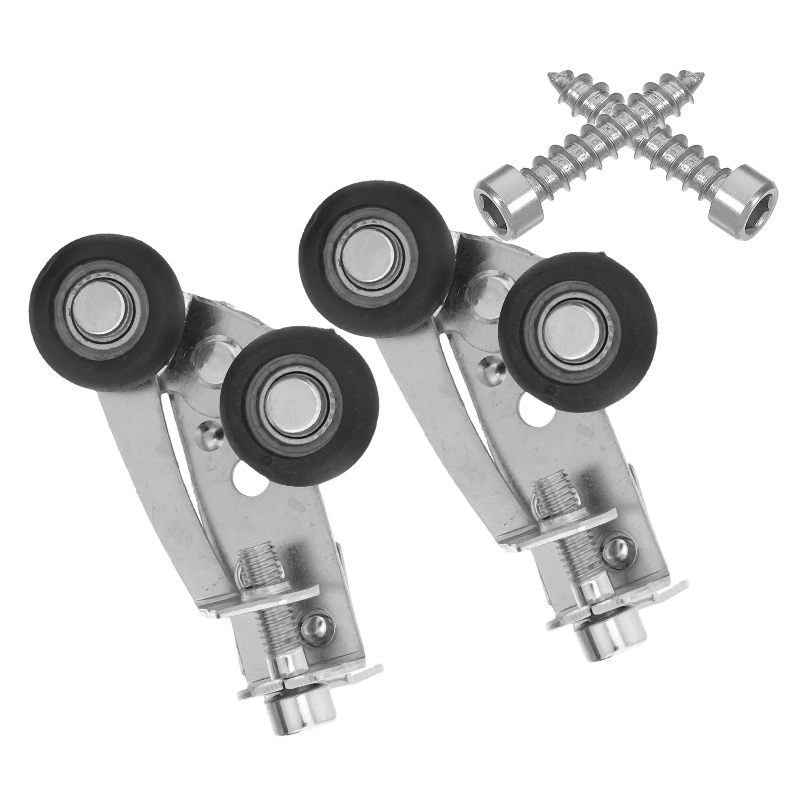 

1Set Sliding Wardrobe Door Pulley Roller Adjustable Fork Design Smooth Silent Sliding for Bedroom Kitchen Cabinet Door