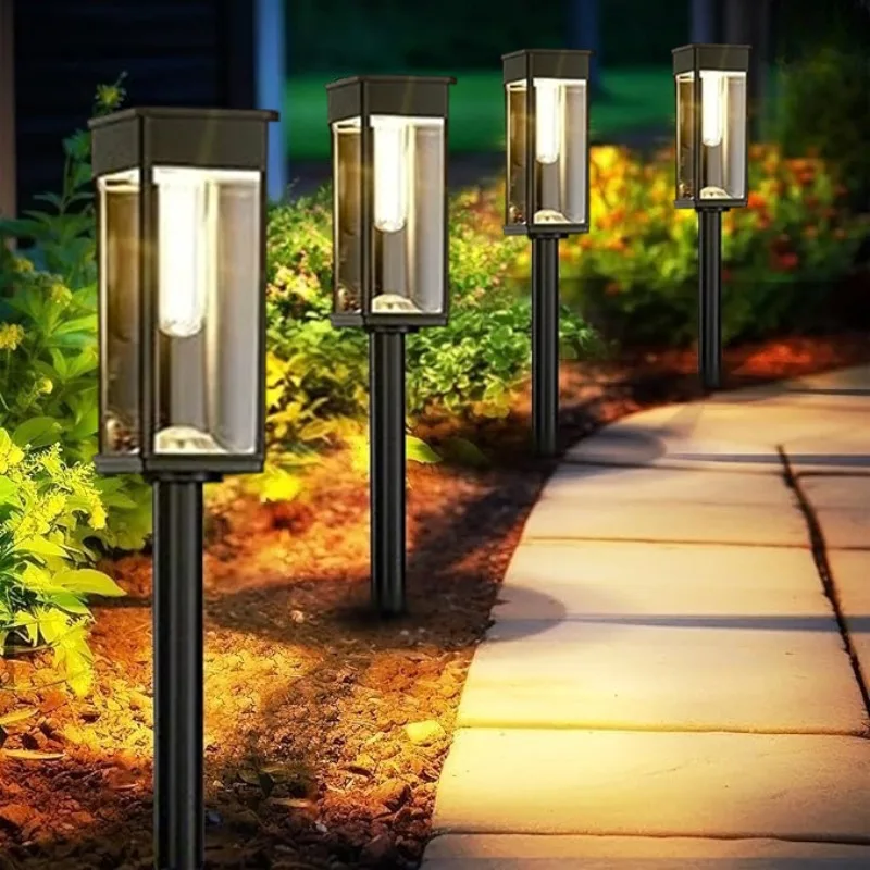 

1/2/4 Solar Path Lights LED Solar Lights Outdoor Waterproof Glass Metal Garden Lighting for Courtyard Landscape Lawn Sidewalk