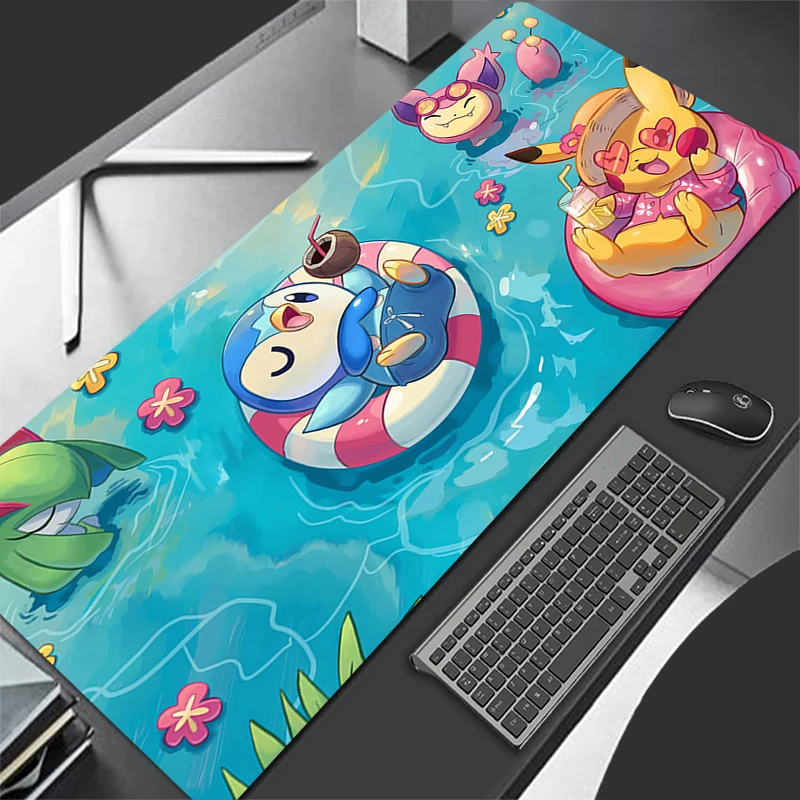 

Mouse Pad P-Pokemons Large Gamer Keyboard Desk Mouse Mat Carpet Laptop Lock Edge Rubber Tapis Souris Gaming Notbook PC Mousepad