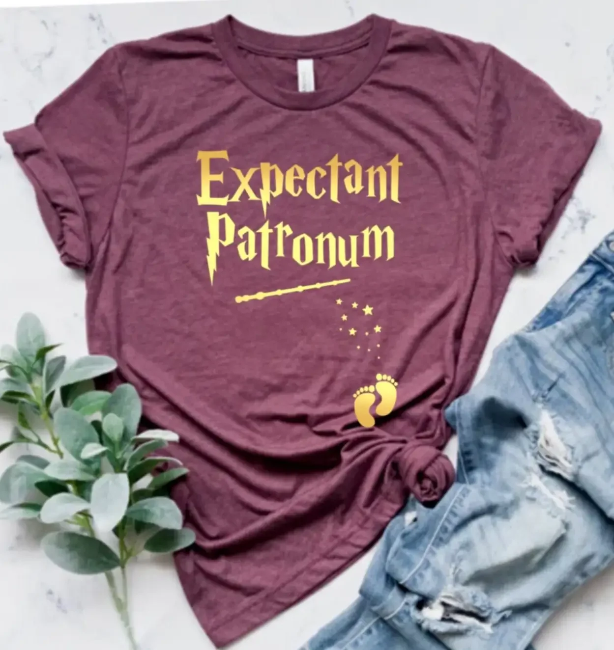 Expectant Patronum T Shirt Pregnancy Reveal AnnouncemenT Mommy To Be
