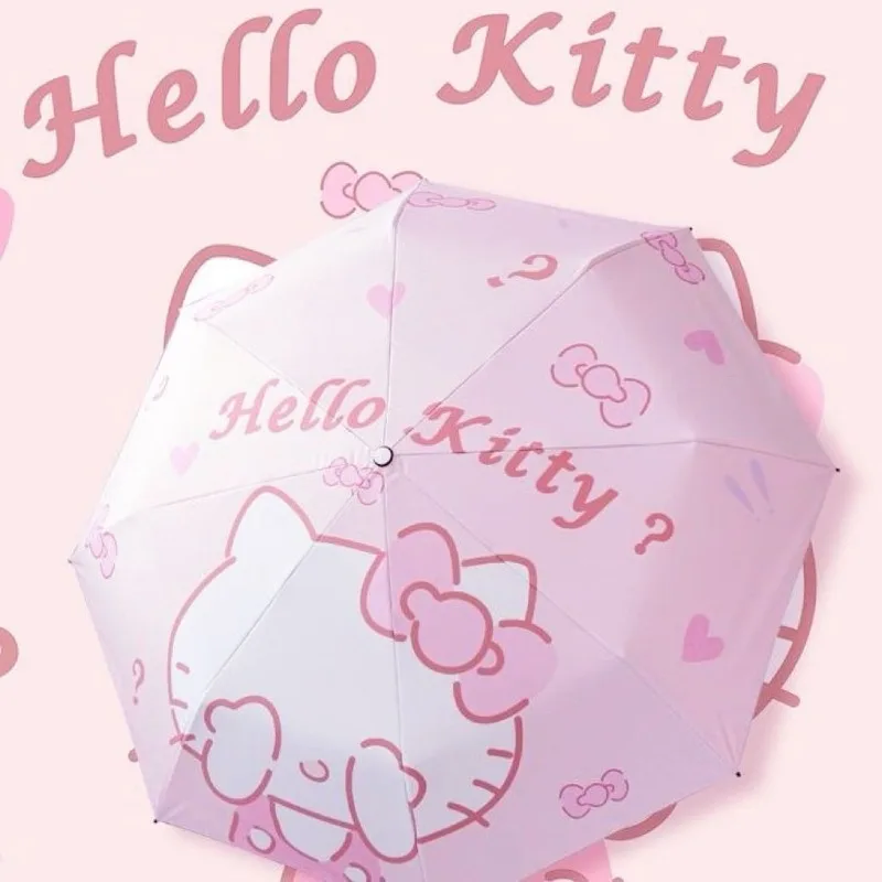 

Anime Cartoon Kawaii Sanrio Hello Kitty Cinnamoroll Umbrella Sunny or Rainy Dual Use Sun Umbrella UV Protection Automatic Manual