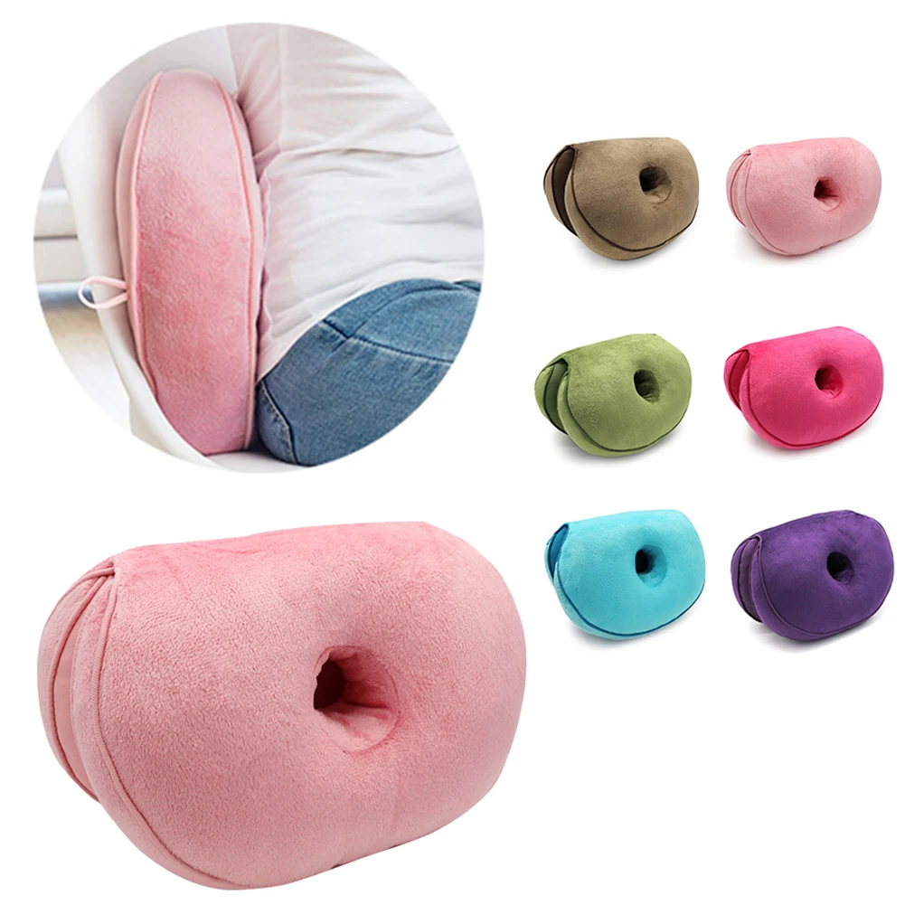 Dropshipping Dual Comfort Orthopedics Hemorrhoids Seat Cushion Memory Foam Car Rebound Cushion Office Chair Breathable Pillow