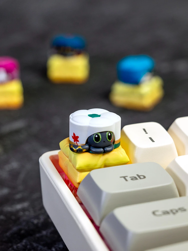 Honkai-DIY Custom Resin Painted Key Cap, PBT Keyboard Cap para MX Switch, gatos bonitos e sobremesa, Star Rail Catter Pick, bolos e bolos