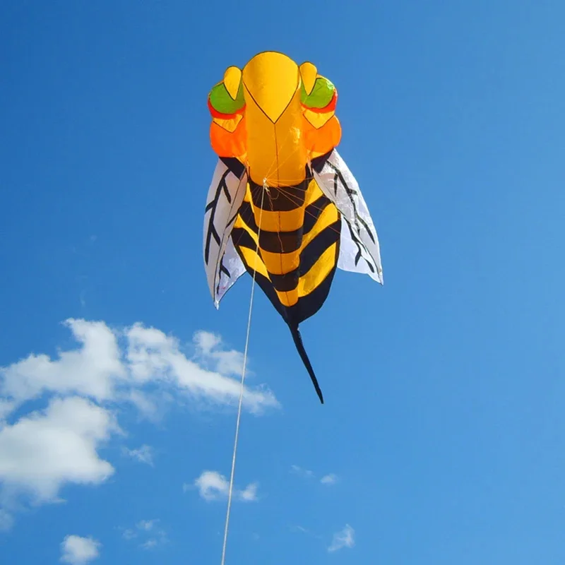 

free shipping soft bee kite outdoor flying toy big kite weifang kite factory octopus kite for adults kite reel parachute arnes