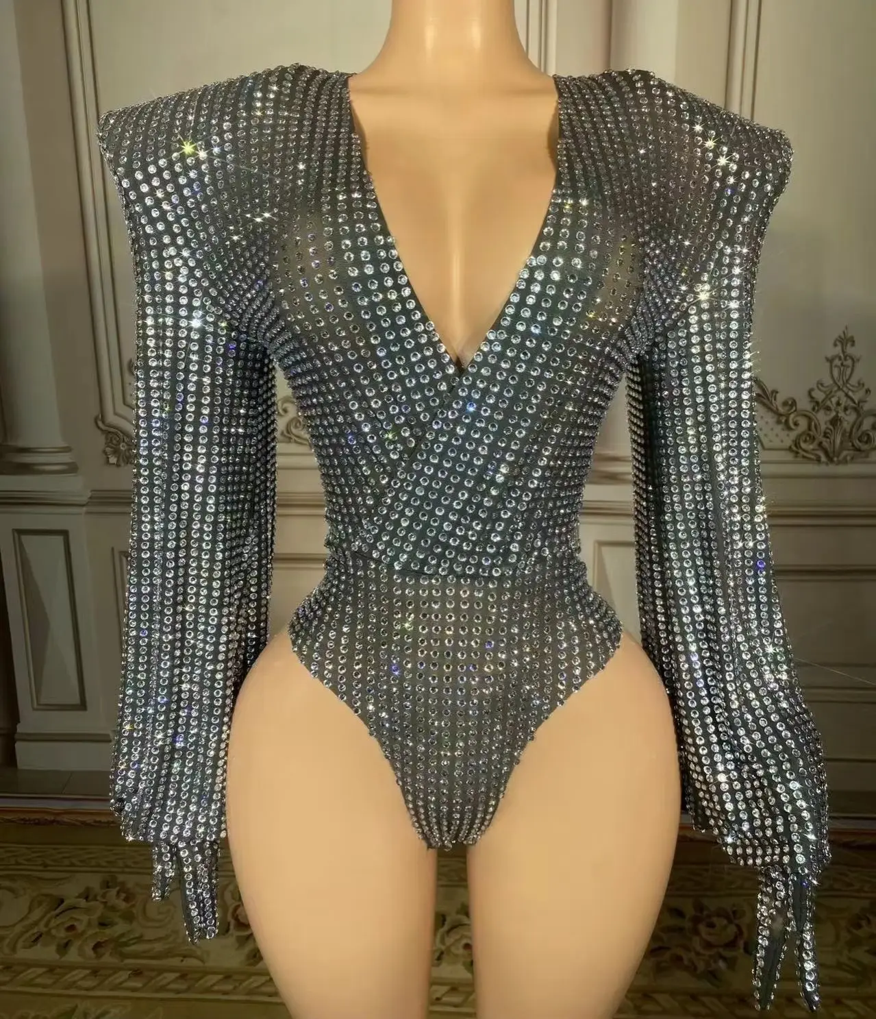 

Сценическое платье ZD Sexy Stage Crystones для выступлений, вечеринок, клубов, певиц и танцовщиц, женское, больших размеров, для выпускного бала