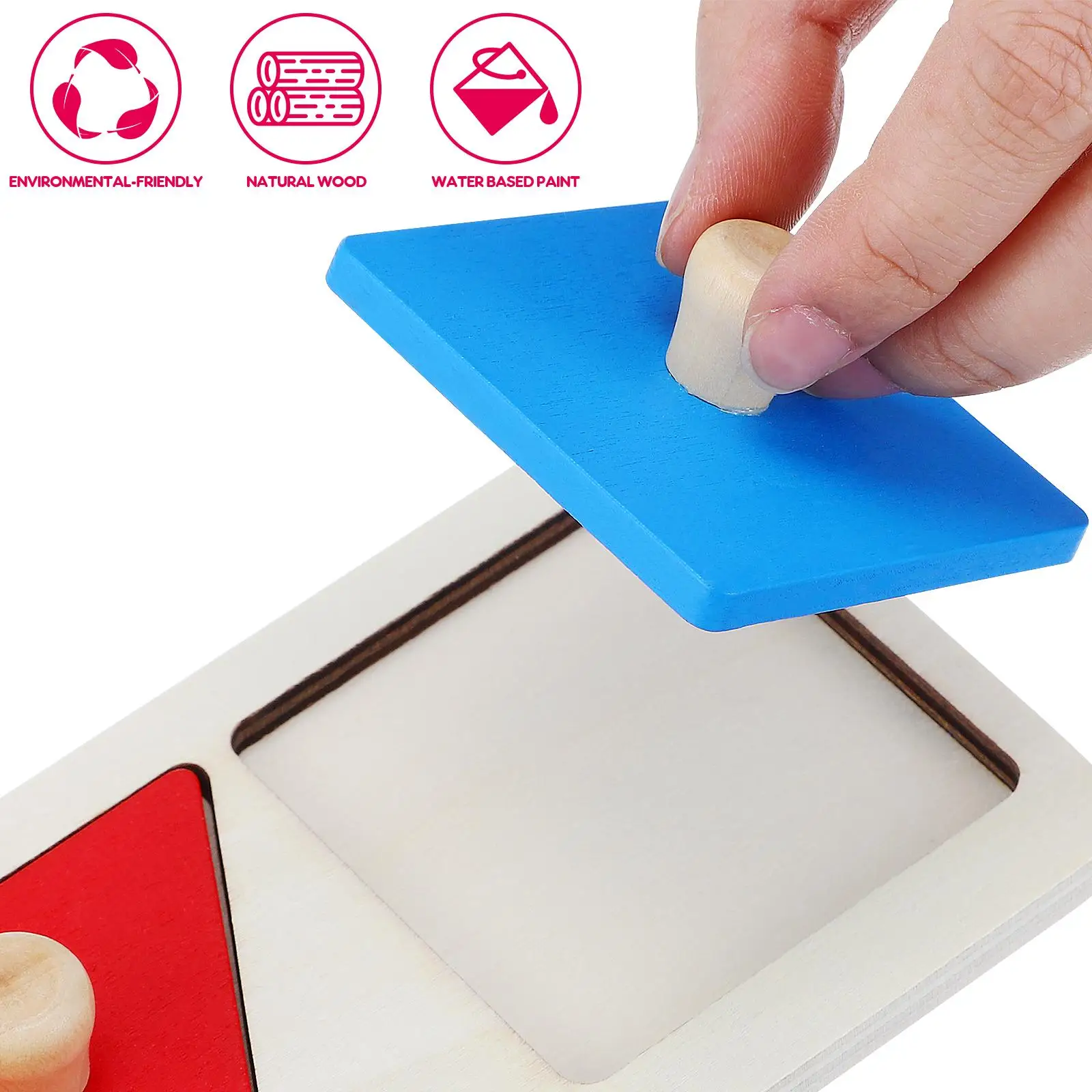 Panel geométrico Rompecabezas geométrico Juguete matemático Reconocimiento de formas y colores Rompecabezas de educación temprana para niños pequeños
