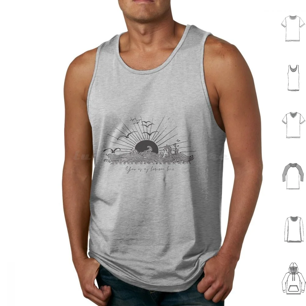 Frightened Rabbit You As My Horizon Line Tank Tops Print Cotton Frightened Rabbit 400 Bones Lyrics Music Frightened Rabbit